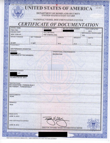 USCG Documentation