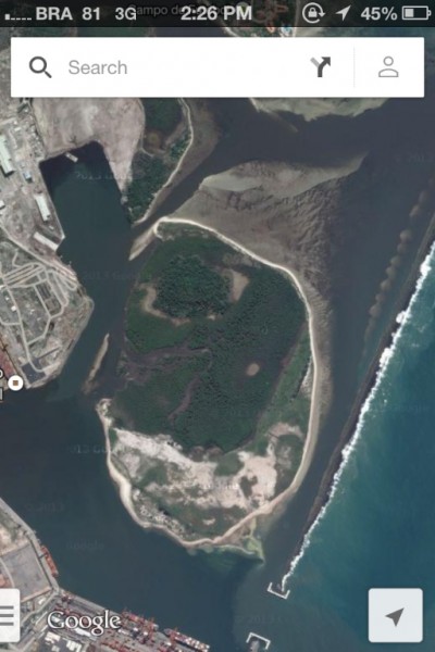 Mud from above at low tide