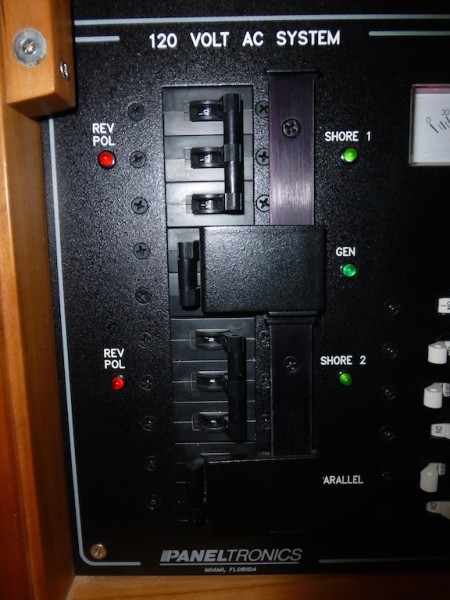 Shore power turned on