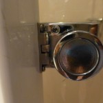 Slam Latch left of knob