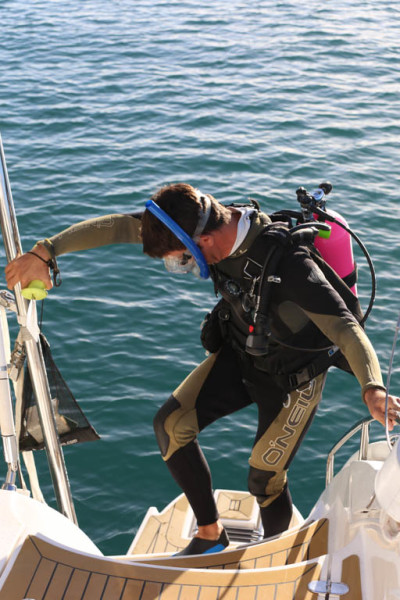 Jason checking anchor
