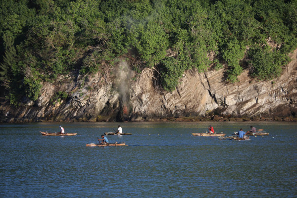 Fishing canoes